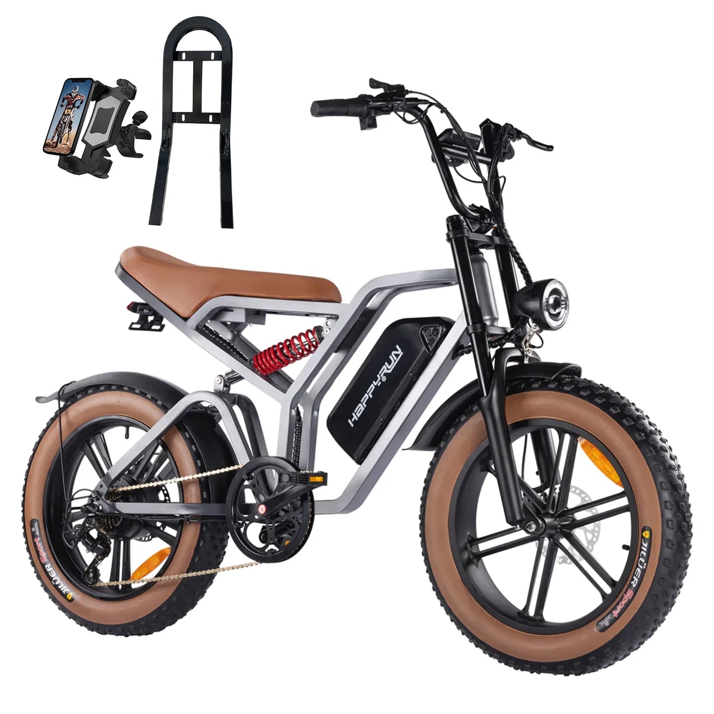 Electric Bike 20" Fat Tire Ebike for Adults with 750W Brushless Motor/ 48V 18Ah Removable Battery